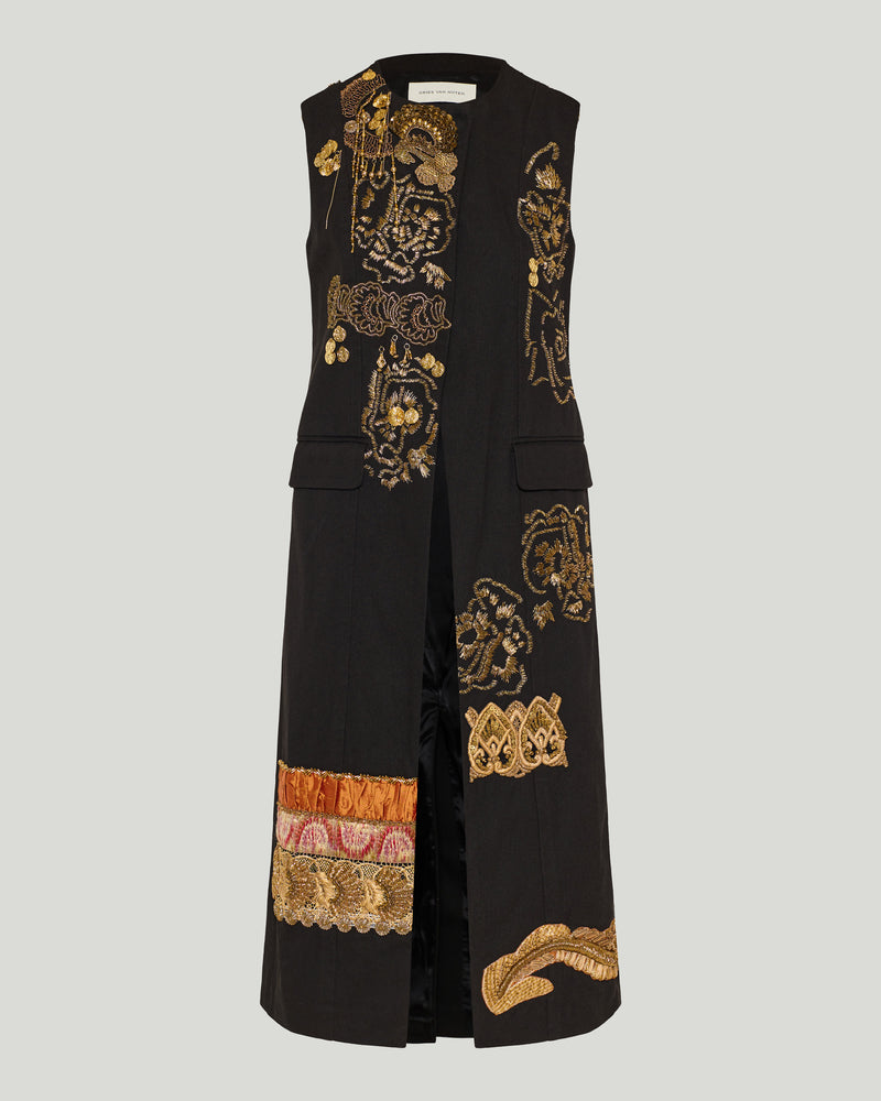 Dries Van Noten Embellished cotton vest