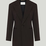 Saint Laurent chalk-stripe wool mélange jacket