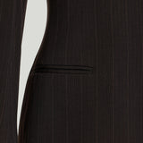 Saint Laurent chalk-stripe wool mélange jacket