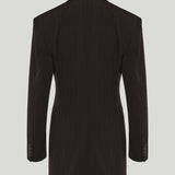 Saint Laurent chalk-stripe wool mélange jacket