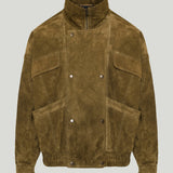 Saint Laurent double-breasted suede jacket