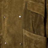 Saint Laurent double-breasted suede jacket