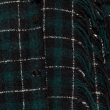 Toteme Fringed checked wool-blend jacket