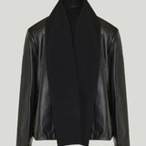 Toteme Tie-neck leather jacket