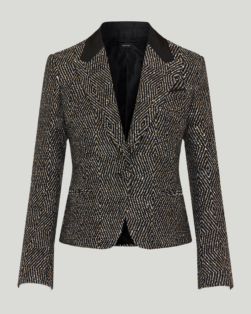 Tom Ford Geometric sequin tweed blazer