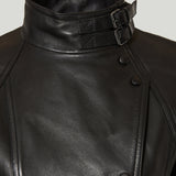 Balmain Asymmetric leather jacket