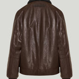 Miu Miu Calfskin and shearling blouson jacket