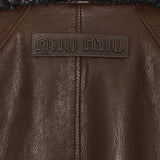 Miu Miu Calfskin and shearling blouson jacket