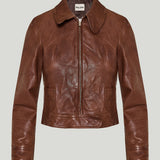 Miu Miu Crinkled leather jacket