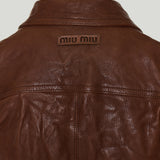 Miu Miu Crinkled leather jacket