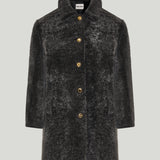 Miu Miu Single-breasted fleece coat