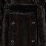 The Frankie Shop Daph faux fur padded trench coat