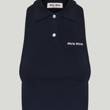 Miu Miu Piqué polo vest