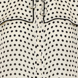 Frame Silk polka-dot fleet blouse