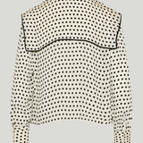 Frame Silk polka-dot fleet blouse