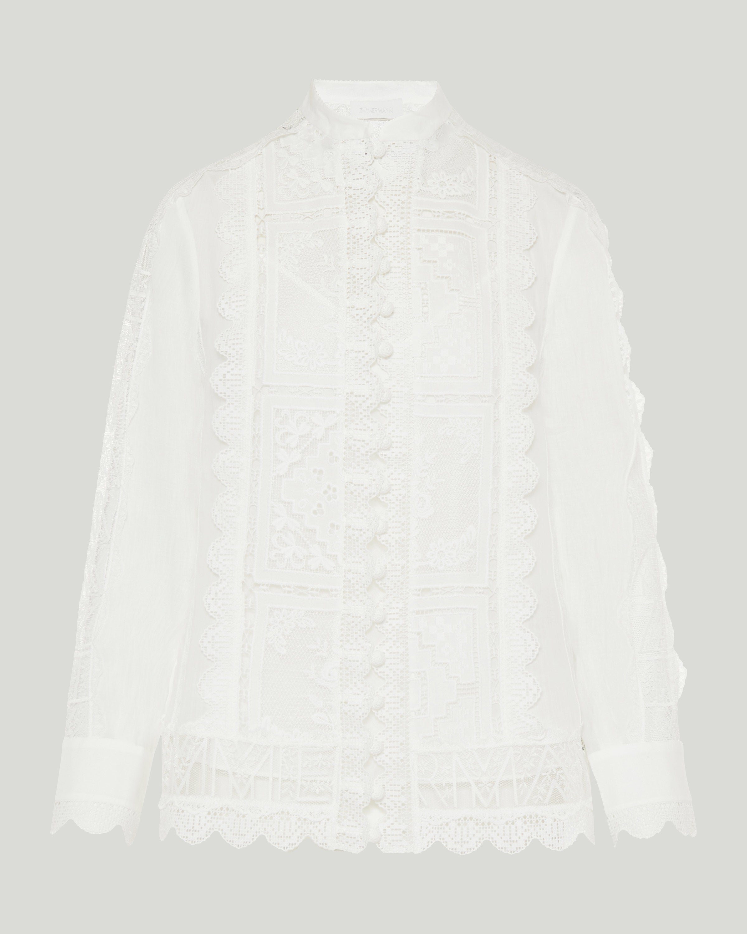 Zimmermann Aster embroidered laced top – Luisa World