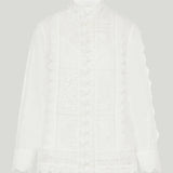 Zimmermann Aster embroidered laced top