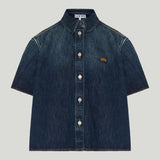Loewe Double L asymmetric denim shirt