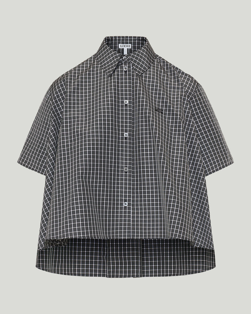 Loewe Short-sleeve trapeze technical cotton shirt