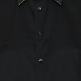 Bottega Veneta Leather-collar shirt
