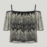 Rabanne Embroidered short sleeve top