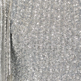 Rabanne Chainmail-trimmed sequined mesh blouse