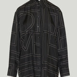 Toteme Embroidered silk twill shirt