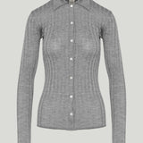 Toteme Ribbed-knit cashmere and silk cardigan