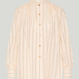 Chloé Gathered cotton poplin blouse