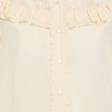 Chloé lace-panel silk blouse