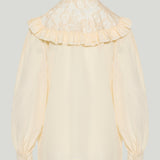 Chloé lace-panel silk blouse