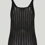 Tom Ford Sheer velvet-textured striped evening tank top
