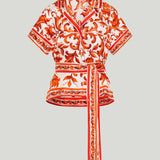 Dolce & Gabbana Majolica print vanity silk shirt