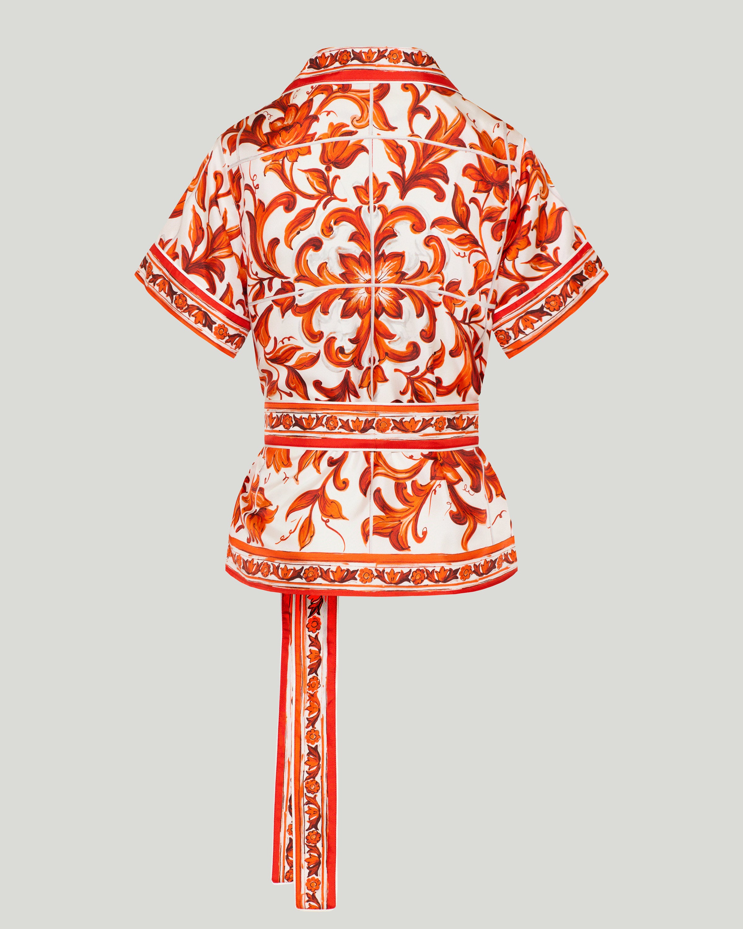 DOLCE & GABBANA Dolce & Gabbana Majolica print vanity silk shirt