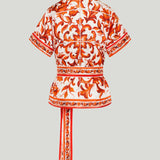 Dolce & Gabbana Majolica print vanity silk shirt