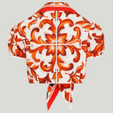 Dolce & Gabbana Majolica print poplin shirt