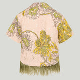 La DoubleJ La scala feather trim top
