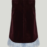 La DoubleJ Scala feather-trimmed top