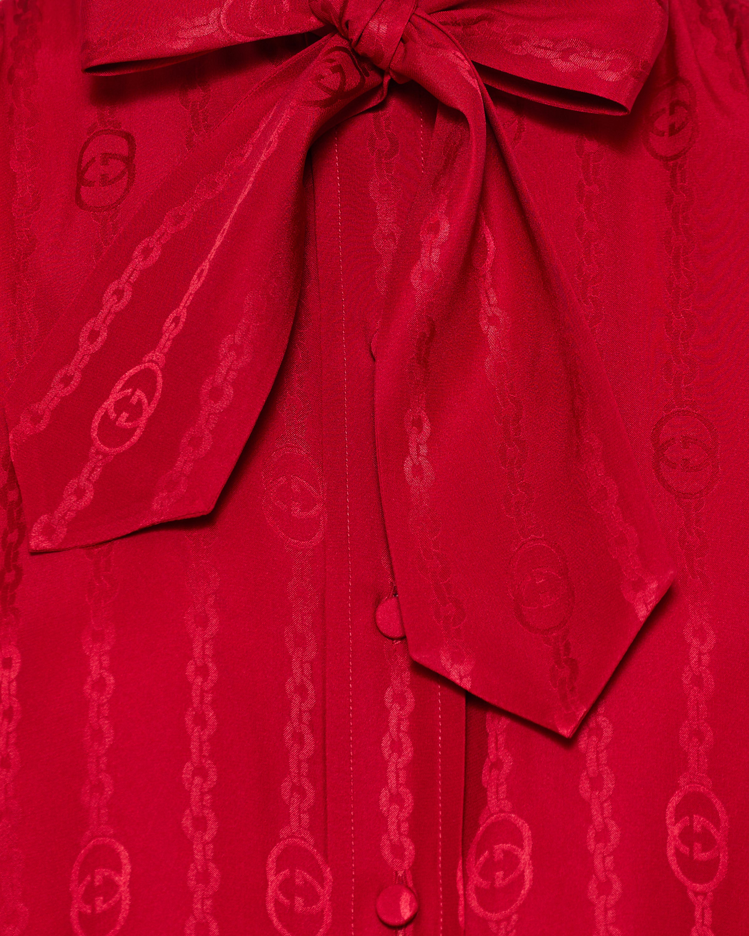 Gucci Interlocking G chain silk jacquard shirt – Luisa World