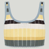 Alaïa Striped cropped tank top
