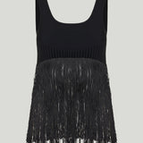 Alaïa Fringed knit top