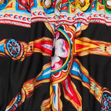 Dolce & Gabbana Carretto-print off-shoulder crop top