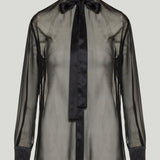 Dolce & Gabbana Tie-neck silk-chiffon blouse