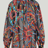 Dolce & Gabbana Printed devoré twill top