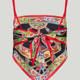 Dolce & Gabbana Carretto silk twill cropped top