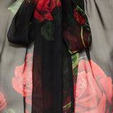 Dolce & Gabbana Rose-print chiffon blouse