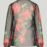 Dolce & Gabbana Rose-print chiffon blouse