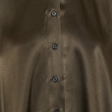 Khaite Bodine asymmetric silk satin shirt