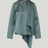 Loulou de Saison Gala silk twill scarf top