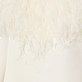 Loulou de Saison Iona feather-trimmed crepe blouse